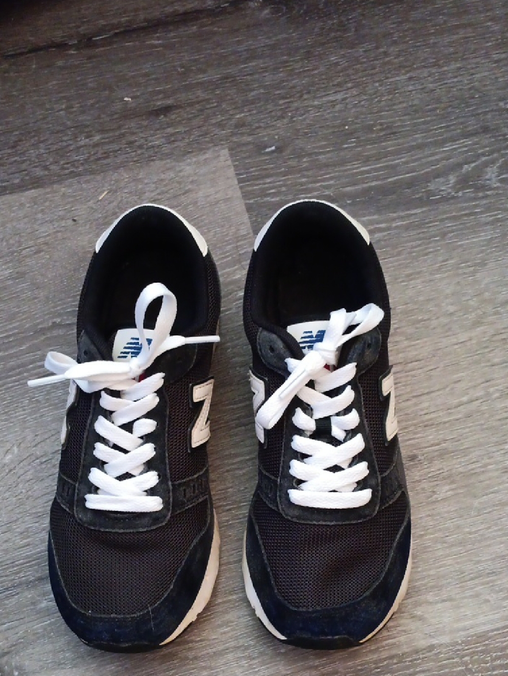 New Balance Navy and White Low-Top Sneakers